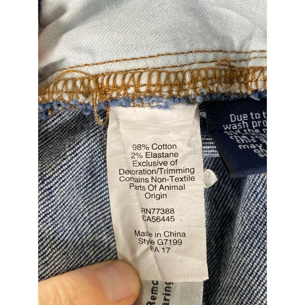 Madewell Slim Boyjean Women's 25‎ Med Blue Stretch Distressed High Rise City